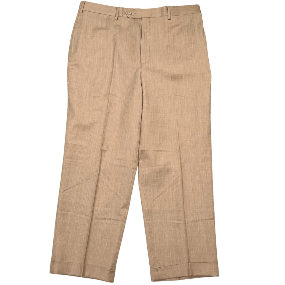 Jos. A. Bank Dress Pants Men 37W 28L Brown Wool Gabardine‎ Andrew Classic NWTT